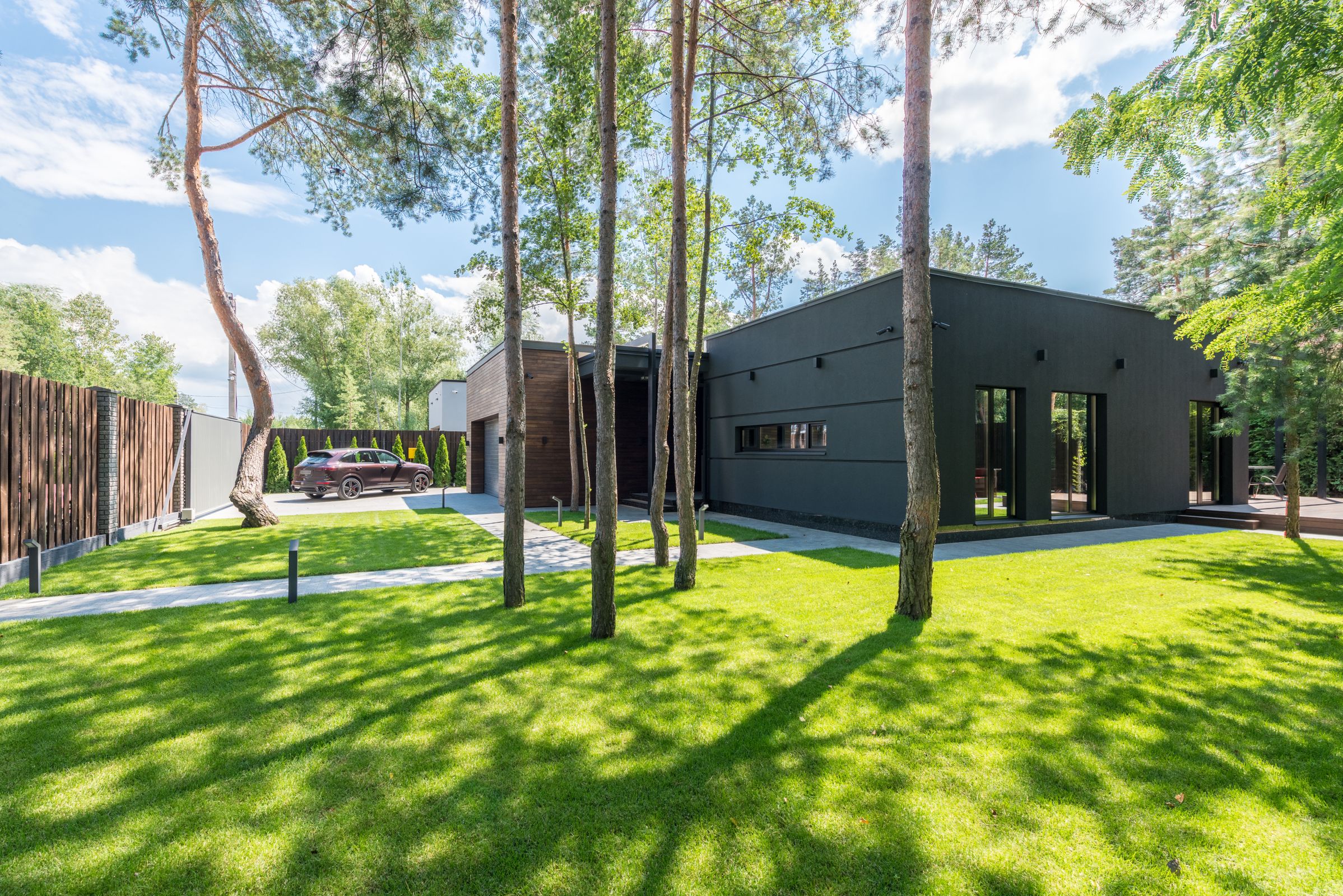 Clean home exterior and lawn after property care